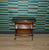 Mid-Century Modern Side Table with Newspaper Stand and Glass Top, 1950s For Sale - Image 3 of 11