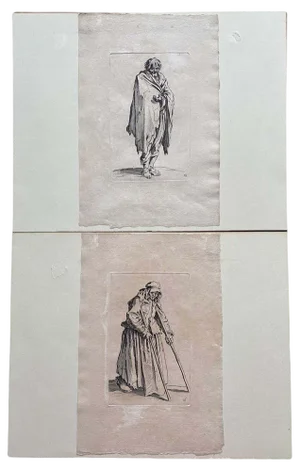Jacques Callot, Les Gueux, Engravings, 17th Century, Set of 2