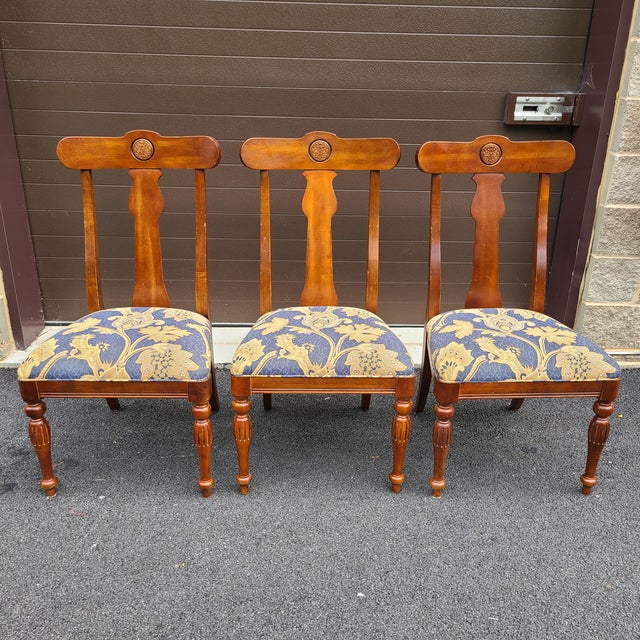 Ethan Allen British Classics Maple Dining Set 7 Pieces Chairish