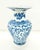 Blue & White Chinese Floral Motif Porcelain Vase For Sale - Image 4 of 9