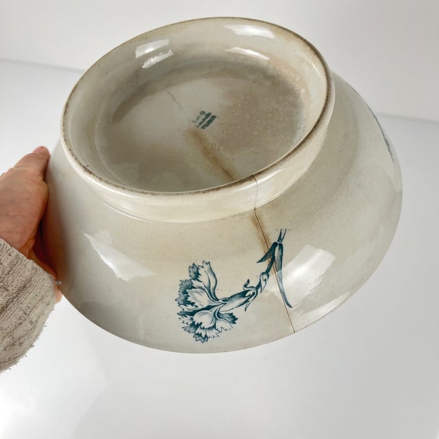 Footed Salad Bowl from KG Lunéville, 1890s For Sale - Image 9 of 11