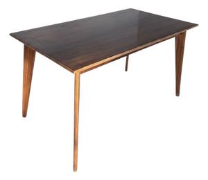 Mid-Century Rectangular Walnut Dining Table with Tapered Legs, 1960s