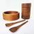 1970s 1970s Teak Wood Salad Bowls and Serving Utensils, Set of 7 For Sale - Image 5 of 10