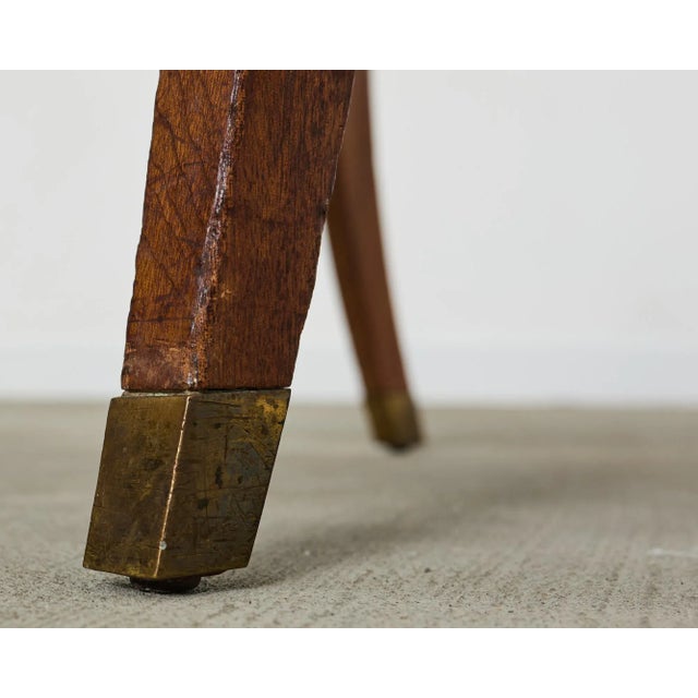 Set of Six English Regency Walnut Dining or Library Armchairs For Sale - Image 10 of 12