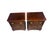Gorgeous set of 2 Drexel cherry flame Chippendale Mahogany nightstands with Brass batwing hardware. Beautiful detailing-...