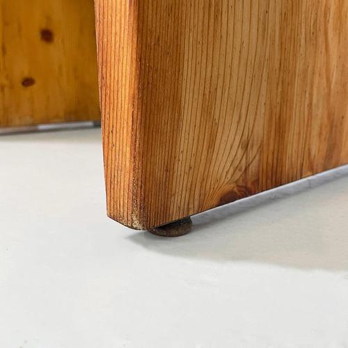 Italian Modern Squared Wooden Stools, 1970s, Set of 6 For Sale - Image 14 of 15