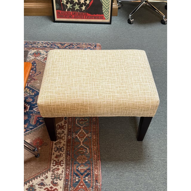 Cream Cr Laine Wingback Armchair + Ottoman For Sale - Image 8 of 12