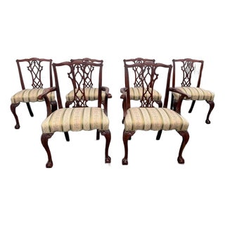 Early 20th Century Chippendale Style Mahagany Dining Chairs For Sale