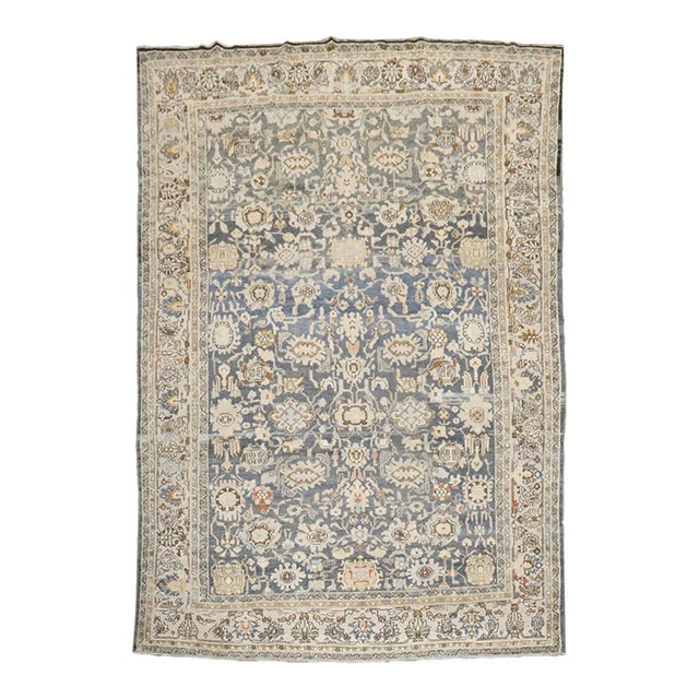 Antique Blue Malayer Carpet - 8'4" x 11'6" For Sale
