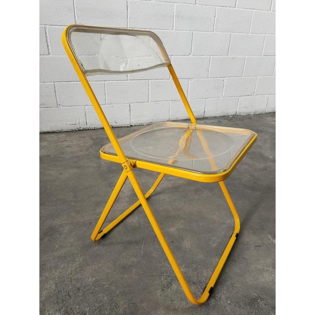 Mid-Century Transparent Folding Chair For Sale - Image 3 of 10