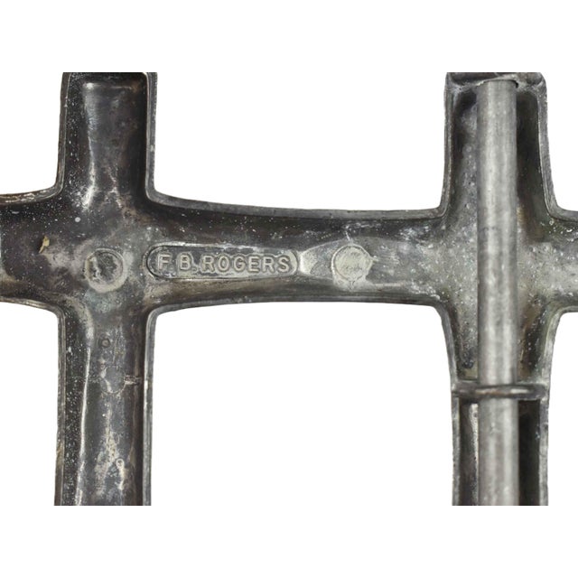 Vintage f.b. Rogers Italian Silver-Plated Expanding Bamboo Trivet For Sale - Image 10 of 10