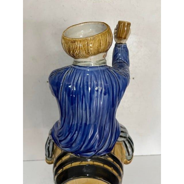 Polychrome Earthenware Fountain, 20th Century For Sale - Image 5 of 14