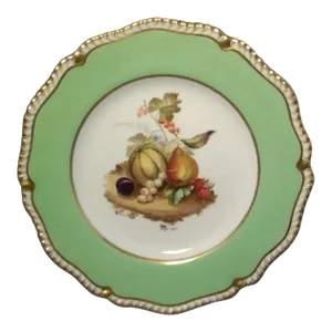 19th Century English Regency Chamberlain's Worcester Porcelain Fruit Decoration Plate