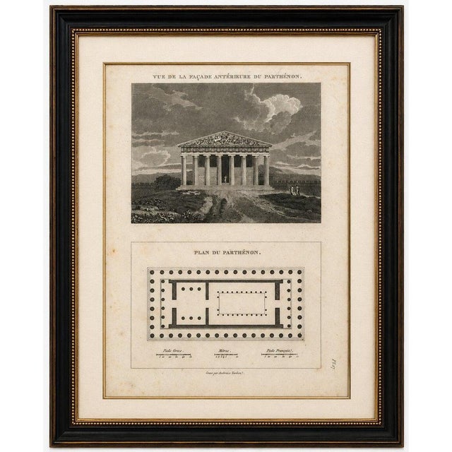 Title: Antique Architectural Print of the Parthenon, Athens, Tardieu, 1825 : Original antique architectural engraving of...