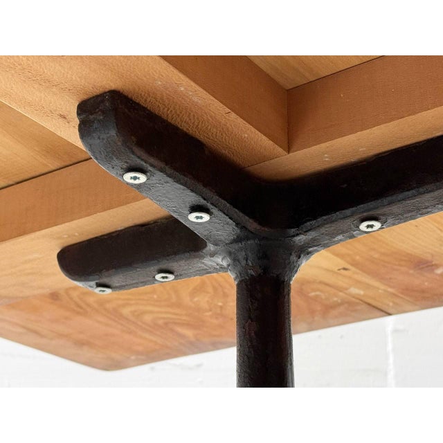 Mid-Century Modern Classic Cherrywood Coffee Table with Cast Iron Legs from Horgenglarus For Sale - Image 3 of 17