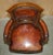 Brown Antique Victorian Brown Leather Captain's Chair by Cornelius V. Smith, 1885 For Sale - Image 8 of 18
