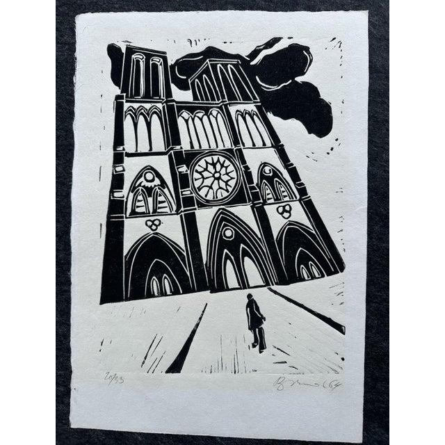 Hansjürg Brunner, Franz Kafka: The Process, 1964, Linocut, in Very Good conditions. Designed 1960 to 1969 This piece is...