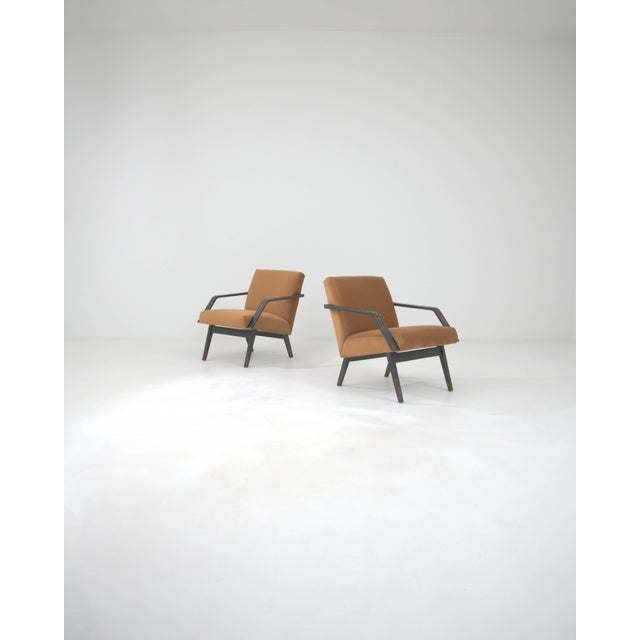 1960s Czechia Upholstered Armchairs - A Pair For Sale - Image 17 of 18