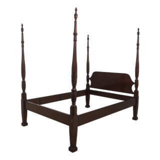 Drexel Queen Size Mahogany Poster Bed 18th Century Collection For Sale