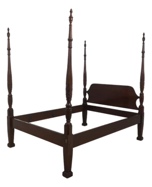 Drexel Queen Size Mahogany Poster Bed 18th Century Collection