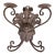 Large Vintage Wrought Iron Wall Sconce Double Candle Holder 12”w X 14”h Brutalist Style For Sale