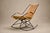 Brazilian Modern Rocking Chair in Metal, Wicker & Green Mohair by Carlo Hauner, 1950s For Sale - Image 18 of 18