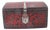 Olinala Guerrero Mexico Red & Black Lacquer Carved Animals Lidded Wood Box For Sale