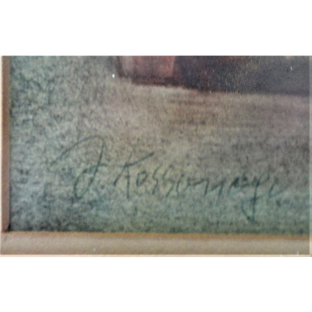 Abstract 1960s "Israeli Orchestra" Abstract Watercolor Painting by Joseph Kossonogi, Framed For Sale - Image 3 of 6