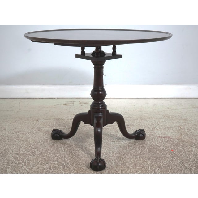 Stickley Stickley Williamsburg Cw-70 Mahogany Rococo Tilt Top Table For Sale - Image 4 of 18