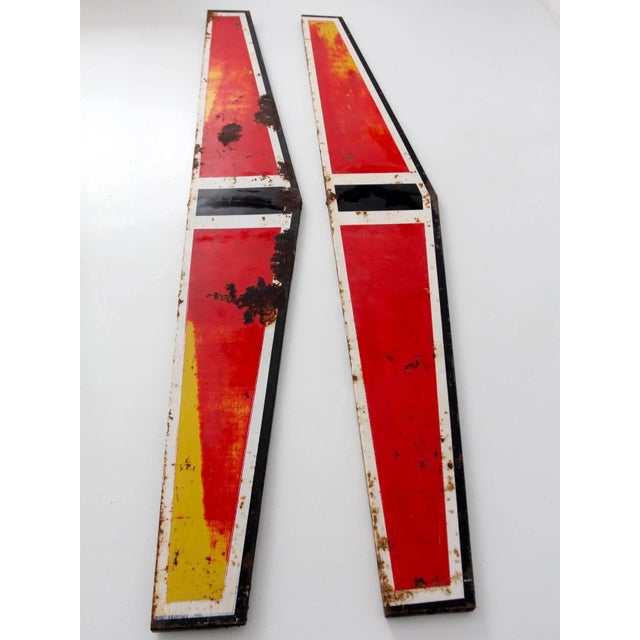 Vintage Large Metal Signs - a Pair For Sale - Image 4 of 10