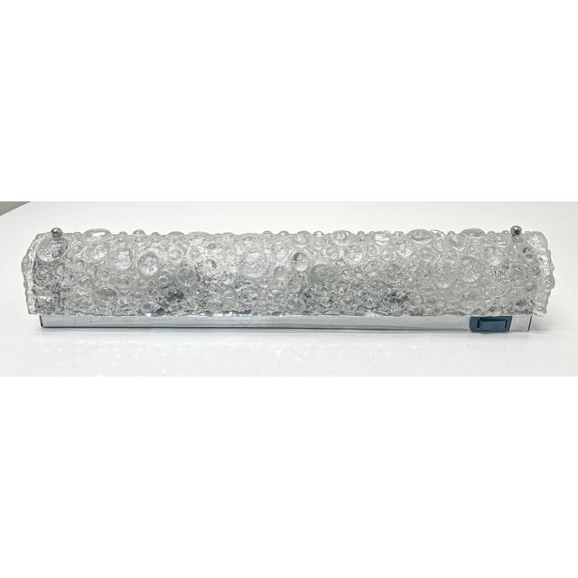 Long Bubble Ice Glass Tube Wall Lamp from Hillebrand Lighting, 1970s For Sale - Image 16 of 16