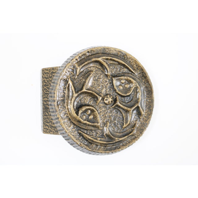 Brutalist Brass Push and Pull Front Door Handle, 1970s For Sale - Image 4 of 5