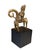 African Vintage African Dogon Bronze Horseman Gold Weight Mali 5.25" H on Stand For Sale - Image 3 of 6