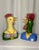 Dorothy Draper Late 20th Century Hand-Painted Italian Majolica Anthropomorphic Rooster and Hen Busts by Turtle and Crane - Palm Beach Regency Whimsy For Sale - Image 4 of 12