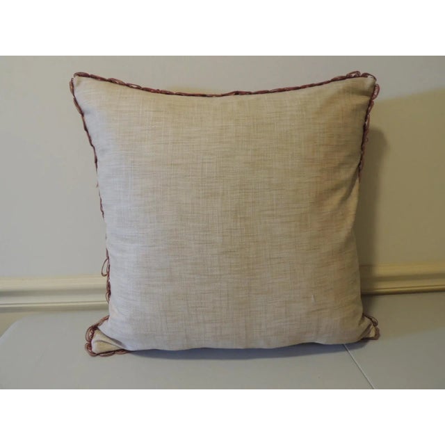 Antique Aubusson Tapestry Square Decorative Pillow For Sale In Tampa - Image 6 of 9