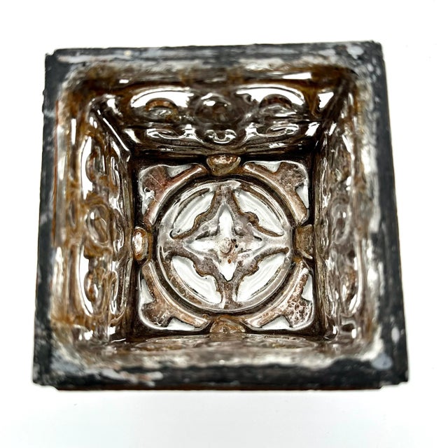 Late 19th Century Antique Iron Box With Caged Bubble Glass For Sale - Image 10 of 10