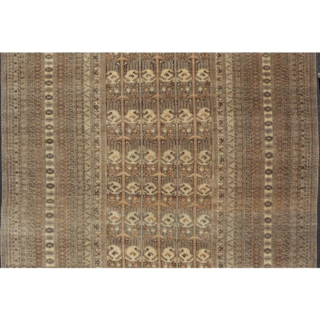 Hand-Knotted Turkomen Ersari Rug in Wool With All-Over Tribal Beluch Design 10'2 X 12'8 For Sale - Image 4 of 13