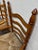 Wood Vintage Country French Style Solid Oak Ladder Back Handwoven Rush Seat Armchairs For Sale - Image 7 of 10