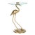 Tori Crane Base Accent Table - Gold/Glass For Sale