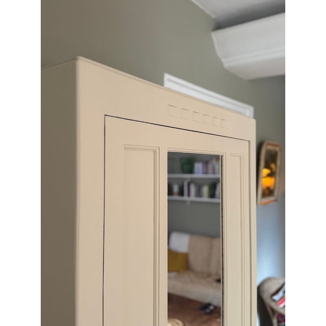Vintage Parisian Wardrobe and Mirror, 1940s For Sale - Image 4 of 18