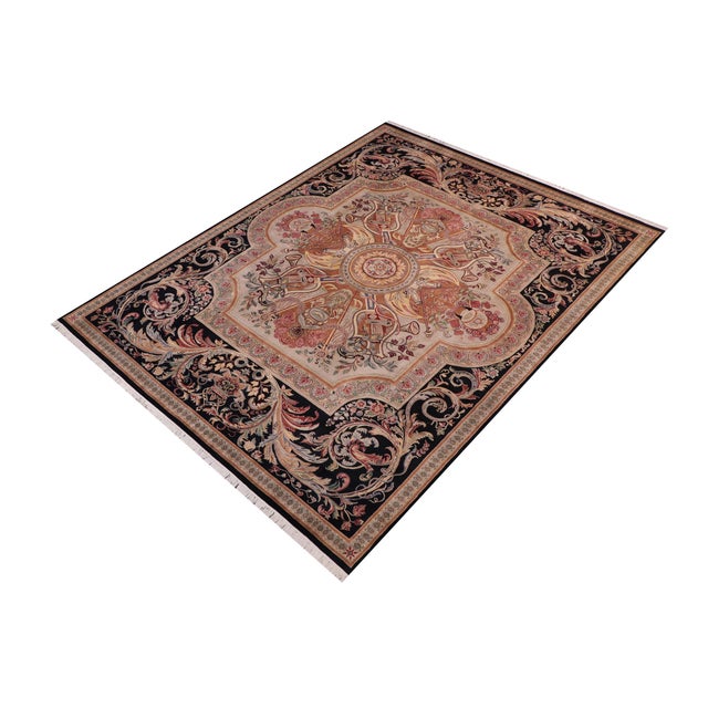 Designed with mesmerizing intricacy and gorgeous color palette, this hand-knotted masterpiece demonstrates the beauty and...