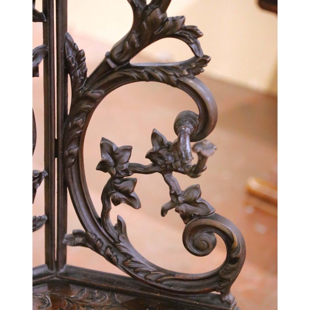 19th C. French Gothic Revival Iron Corner Hall Stand in the Manner of Corneau For Sale - Image 12 of 16