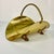 Brass Mid-Century Arts & Crafts Americana Federal Brass & Bronze Paw Footed Firewood Holder For Sale - Image 8 of 11