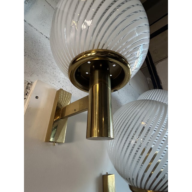 Metal Wall Lamps from Venini, 1970s, Set of 4 For Sale - Image 7 of 11