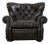 Ralph Lauren Style Cigar Leather Wingback Writers Chair For Sale