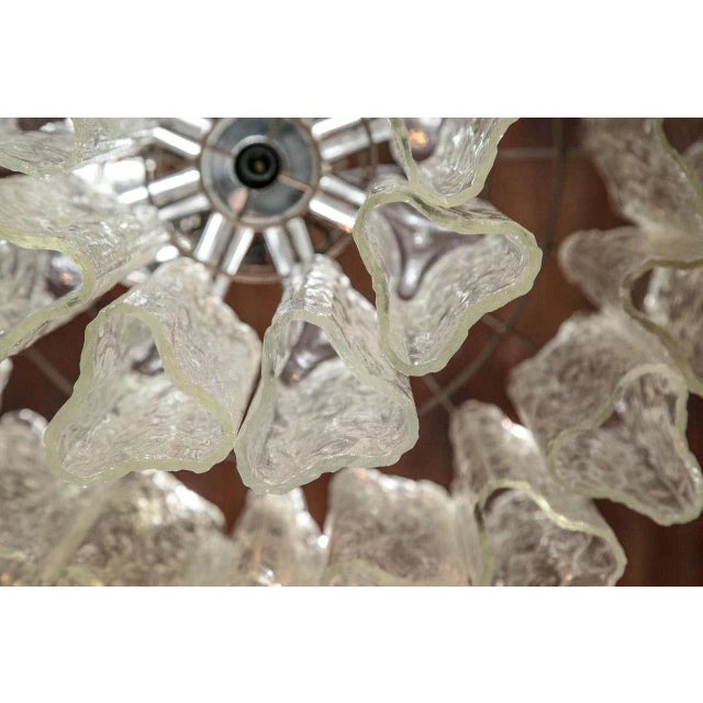 1960s Large Tronchi Murano Venini Chandelier For Sale - Image 5 of 6