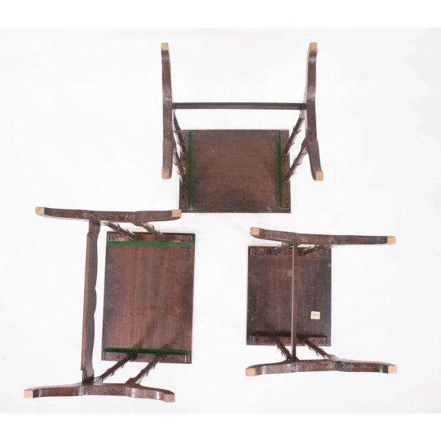 Late 19th Century Late 19th Century English Mahogany Nest of Tables For Sale - Image 5 of 12