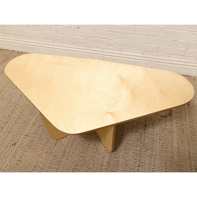 Postmodern Postmodern Style Sculptural Blonde Wood Coffee Table For Sale - Image 3 of 8