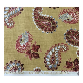 Kathryn Ireland Mustard Yellow Quilt Fabric- 4 Yards For Sale