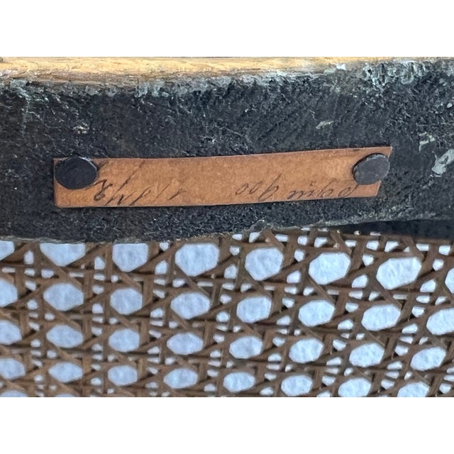 Rare Antique C1800s French Louis XV Style Cane Back Seat Chair by Paine Furniture Company Boston For Sale - Image 12 of 17